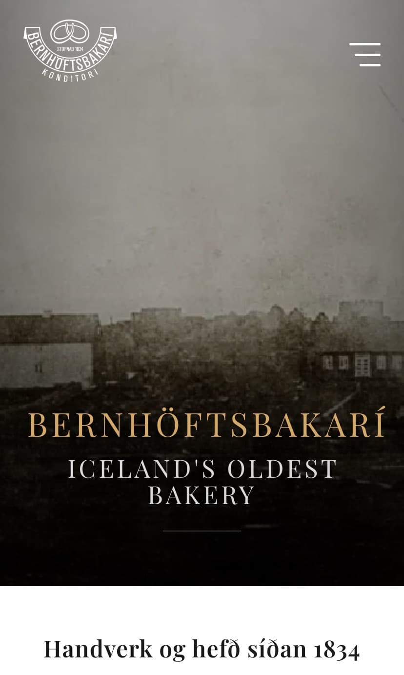 Forsíða Bernhöftsbakarí verkefnis