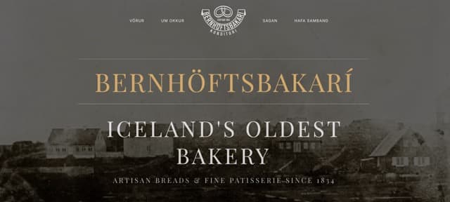 Vefsíðuverkefni fyrir Bernhöftsbakarí