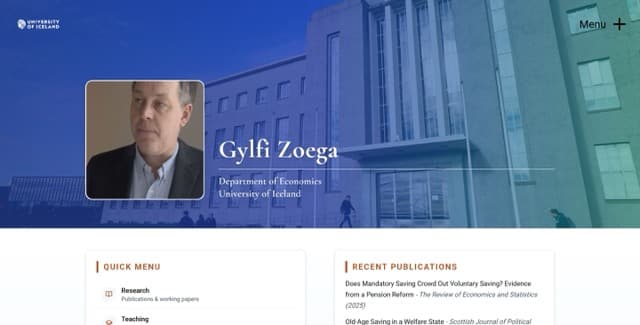 Vefsíðuverkefni fyrir Gylfi Zoega